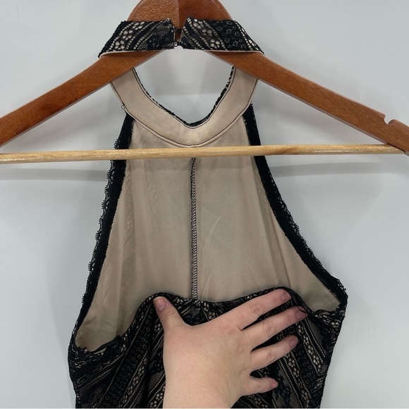 Wet Seal Black Lace Halter Neck Y2K Bodysuit Size Small - Picture 4 of 9